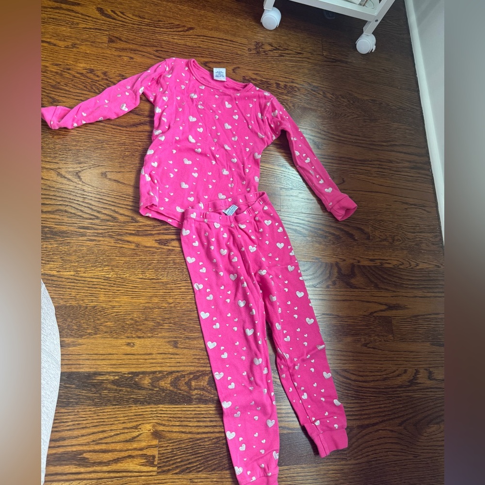 Baby Steps Pink Heart Kids Toddler Pajamas